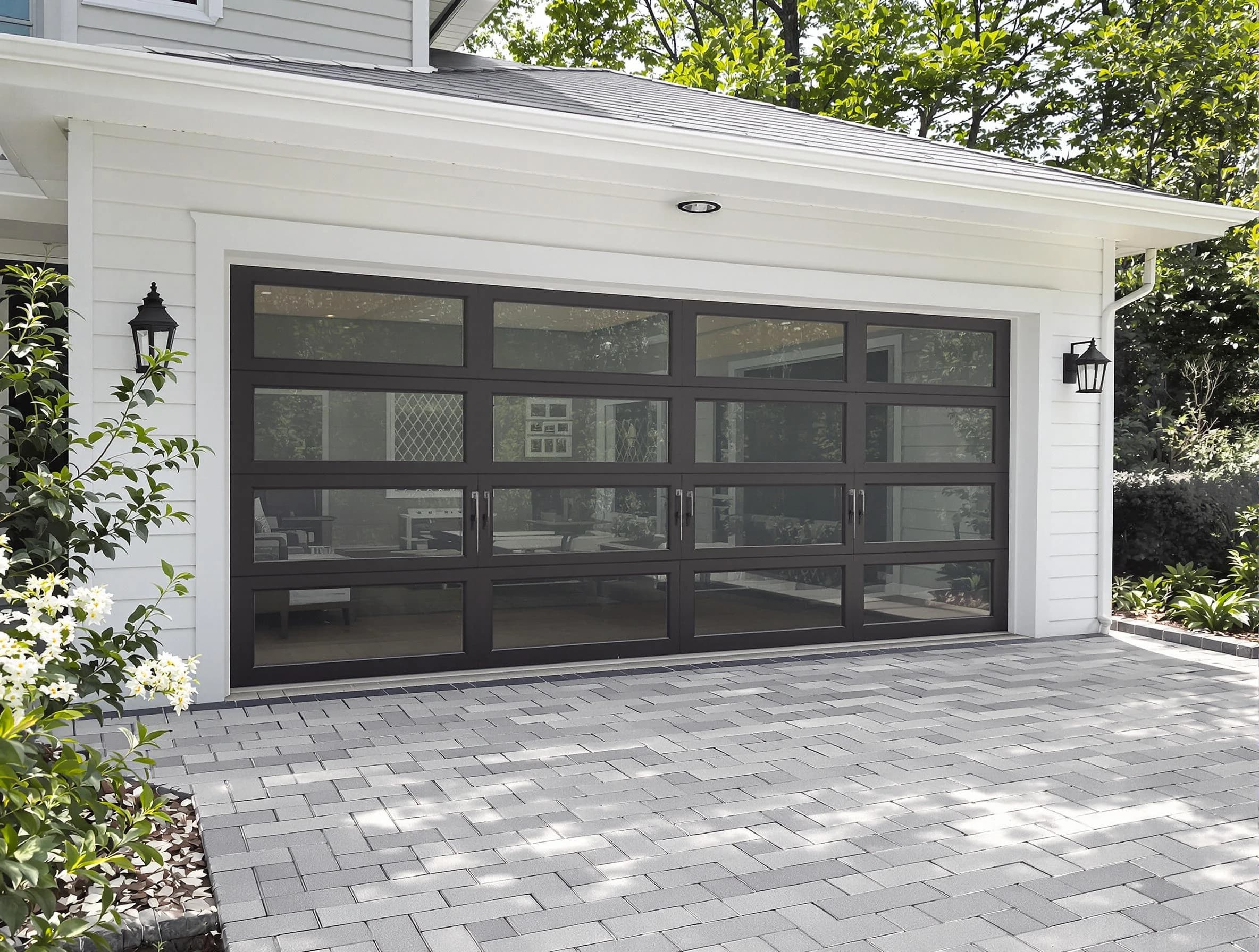 Bergenfield Garage Door Repair design specialist presenting custom garage door options to Bergenfield homeowner