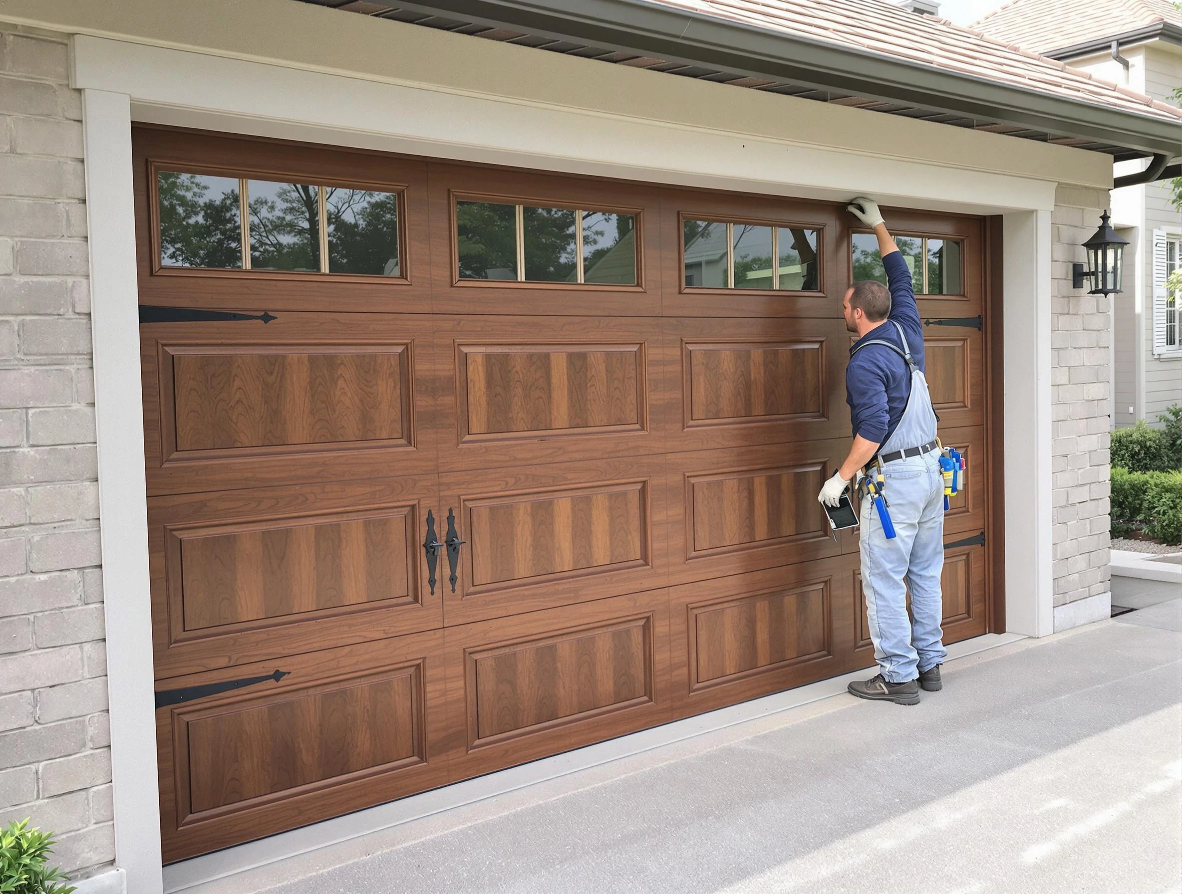 Custom garage door showcase by Bergenfield Garage Door Repair in Bergenfield