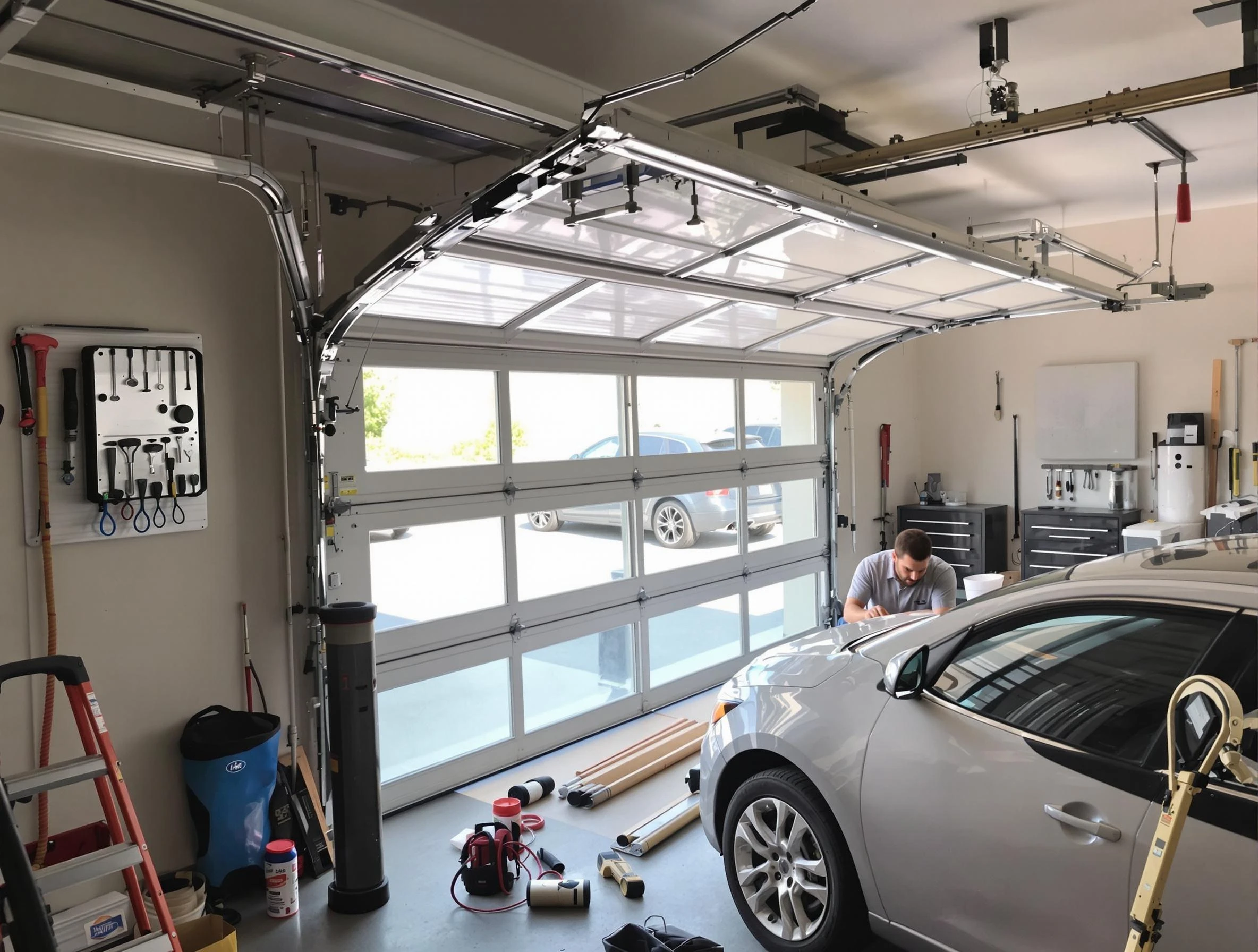 Garage door noise reduction service by Bergenfield Garage Door Repair in Bergenfield
